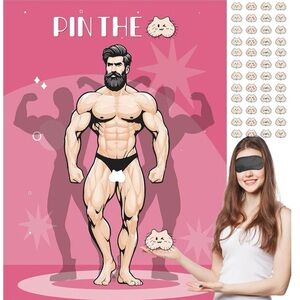 Pin the Balls on the Hunk | Funny Bachelorette Party Game